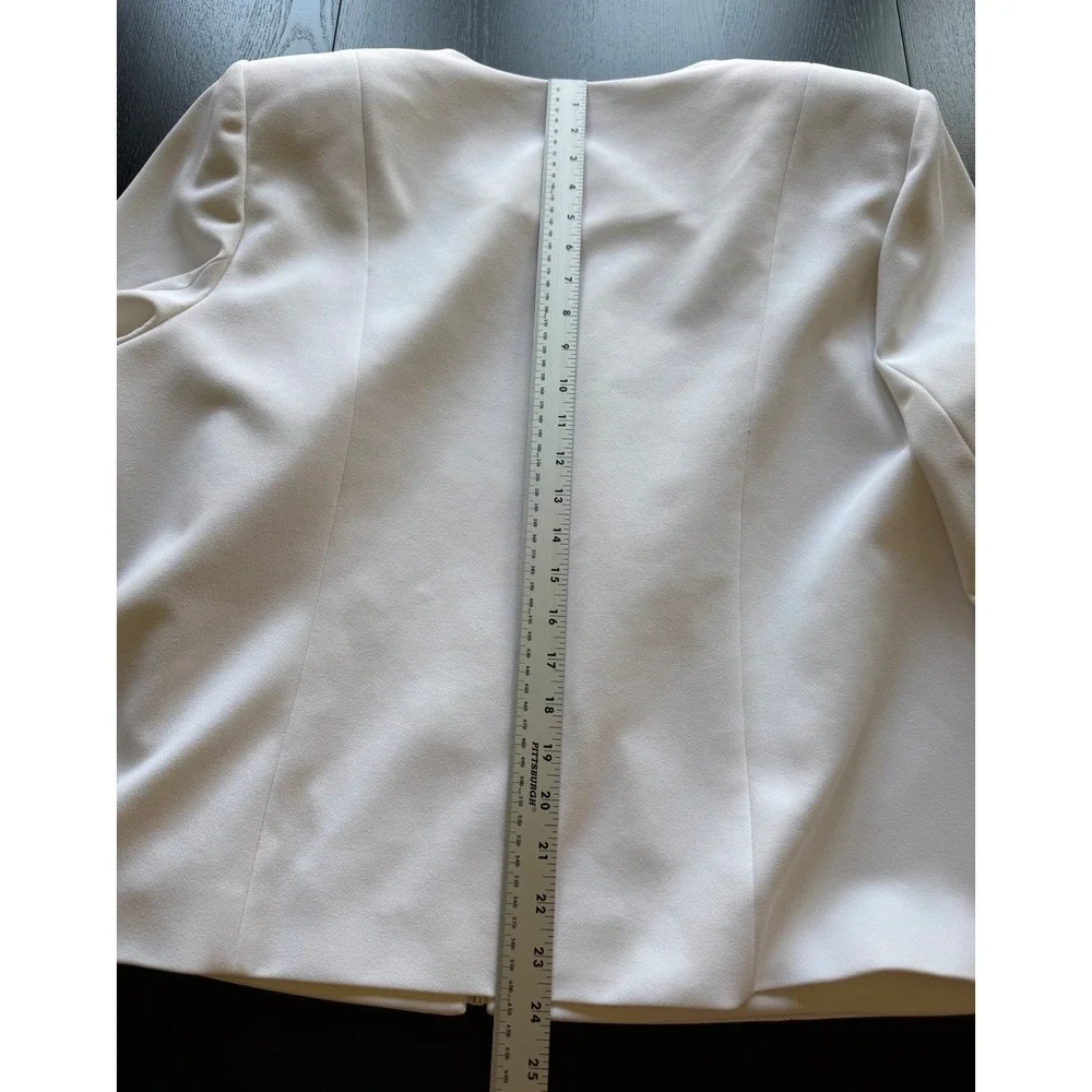 Calvin Klein Zip-Up Suit Separate Jacket‎ Womens Size 20W White Business Casual